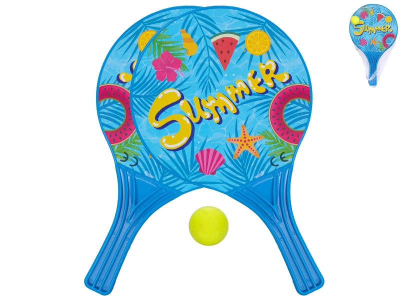 Plážové pálky s míčkem 37,5 cm – modré