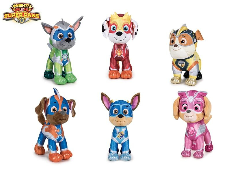 Mikro Paw Patrol Super Mighty Pups plyš 19cm, 6 druhů
