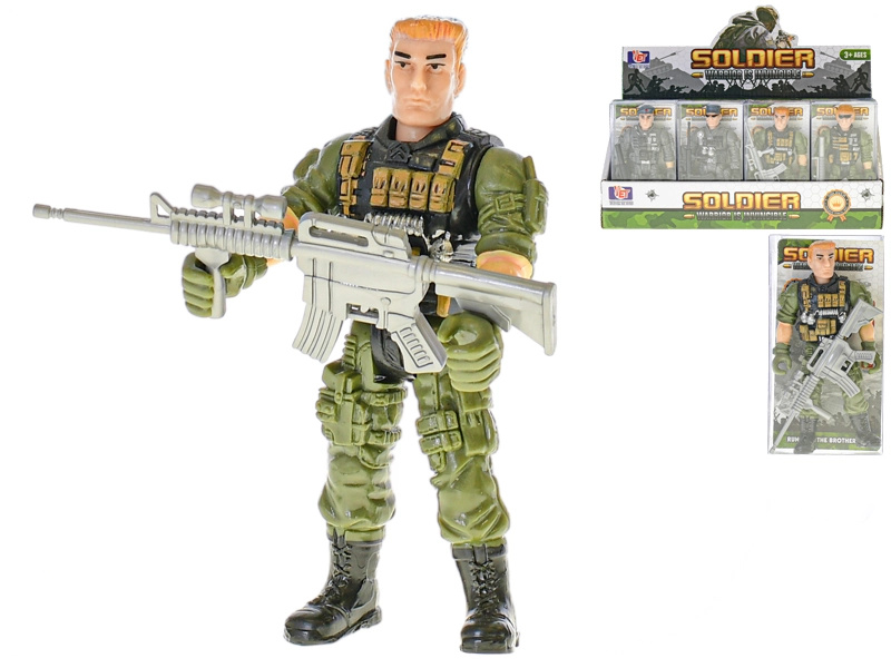 Voják se zbraní 12 cm – pohyblivá akční figurka, 8 druhů