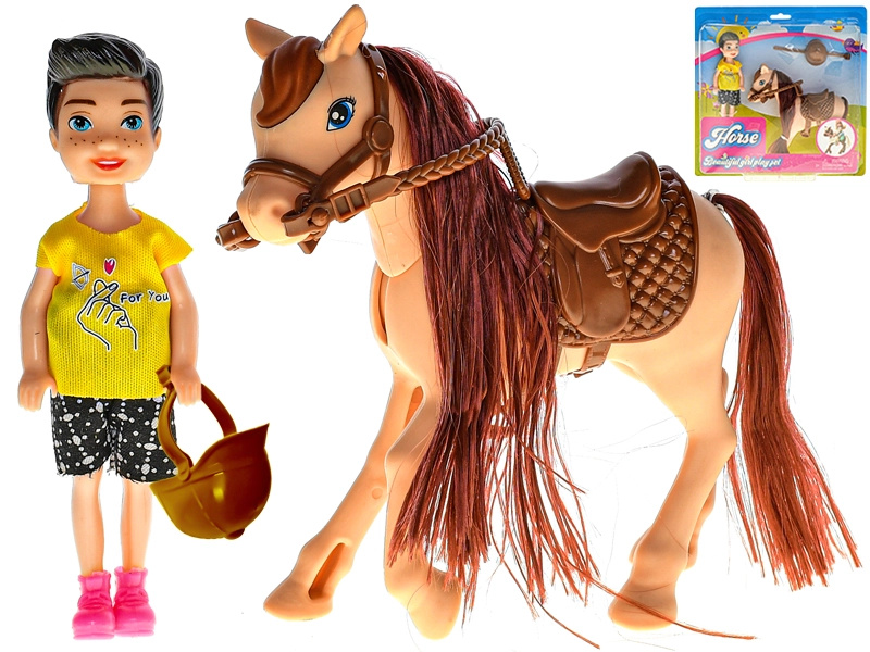 Panáček 13cm s koněm