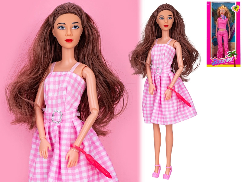 Módní panenka 29 cm se stylovou kabelkou