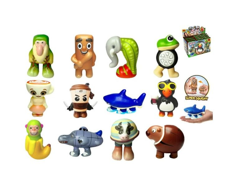 Brainrot PuffUps squishy 10 - 12 cm v sáčku, mix druhů