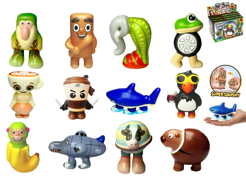 Brainrot PuffUps squishy 10 - 12 cm v sáčku, mix druhů