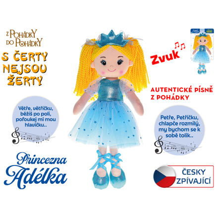 Mikro Trading Panenka Princezna Adélka 35cm měkké tělo na baterie česky zpívající