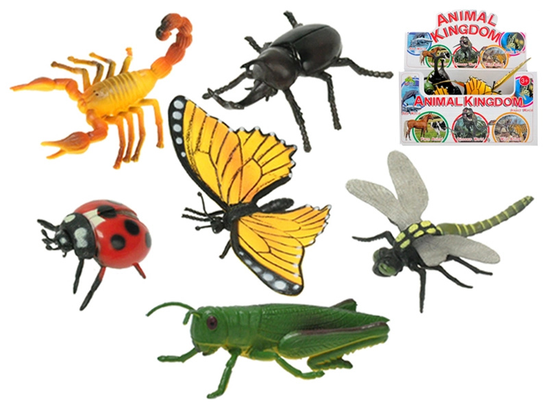 Sada plastových hmyzích figurek 9–13 cm, 12 ks