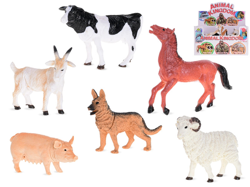 Plastové figurky zvířat z farmy – sada 6 ks