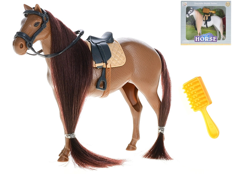Figurka koně 15 cm s doplňky