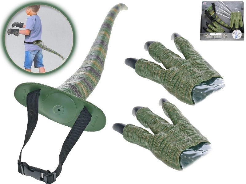 Dinosauří ocas a drápy pro děti 45 cm