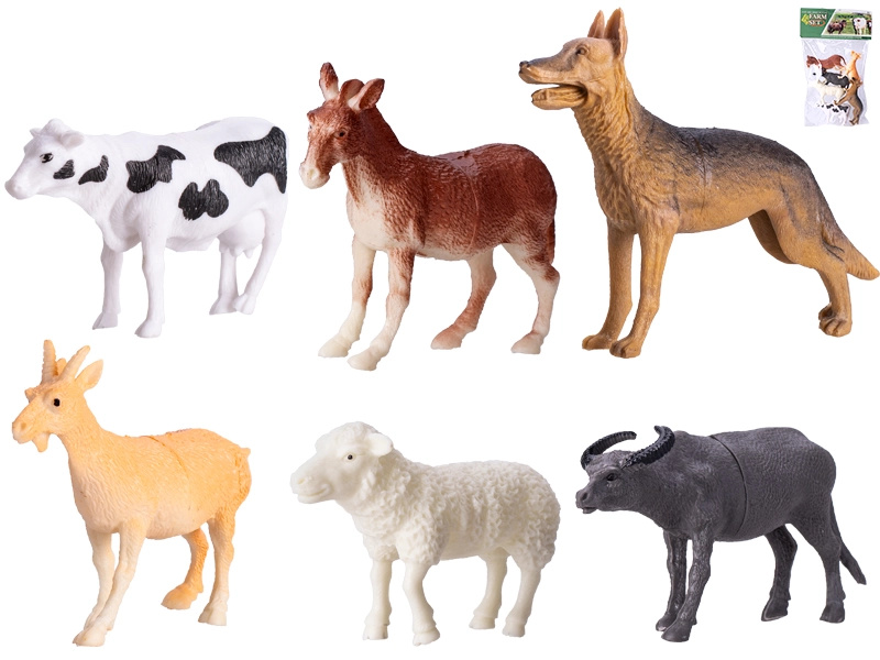 Sada domácích zvířátek 11–14 cm, 6 ks