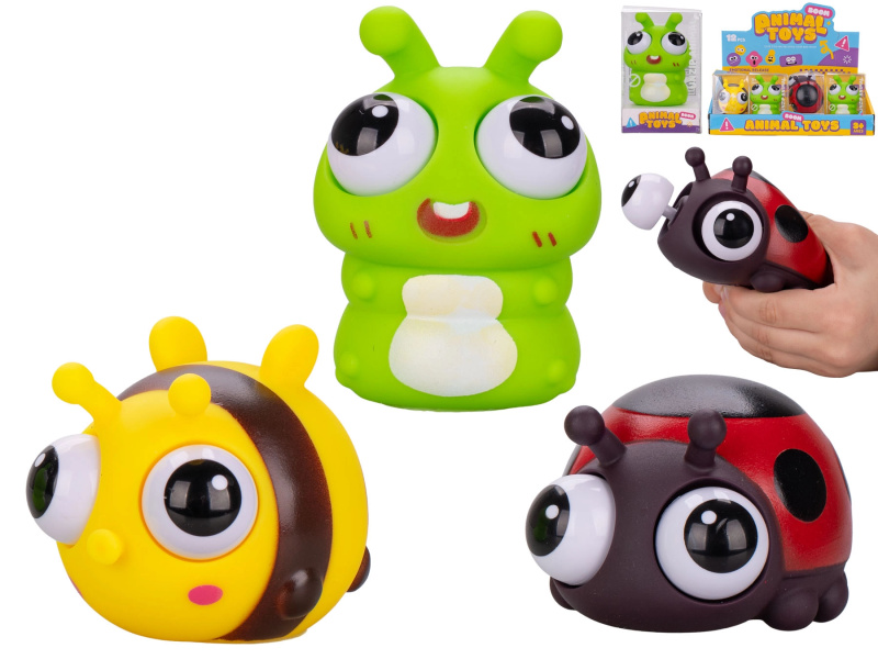 Měkká figurka hmyzu s vystřelovacíma očima 7 cm