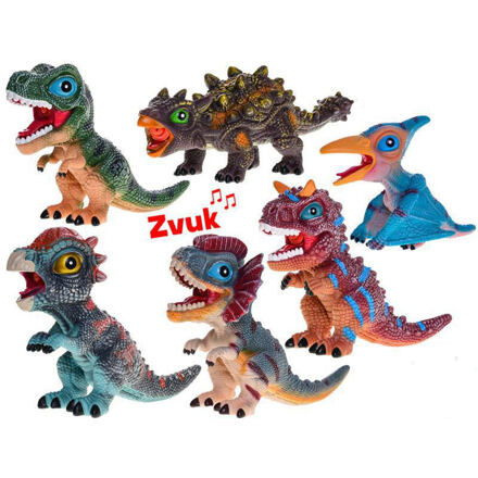 Mikro Dinosaurus 20-25cm na baterie se zvukem 8 druhů