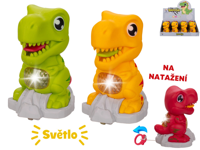 Jezdící dinosaurus se světlem 11 cm