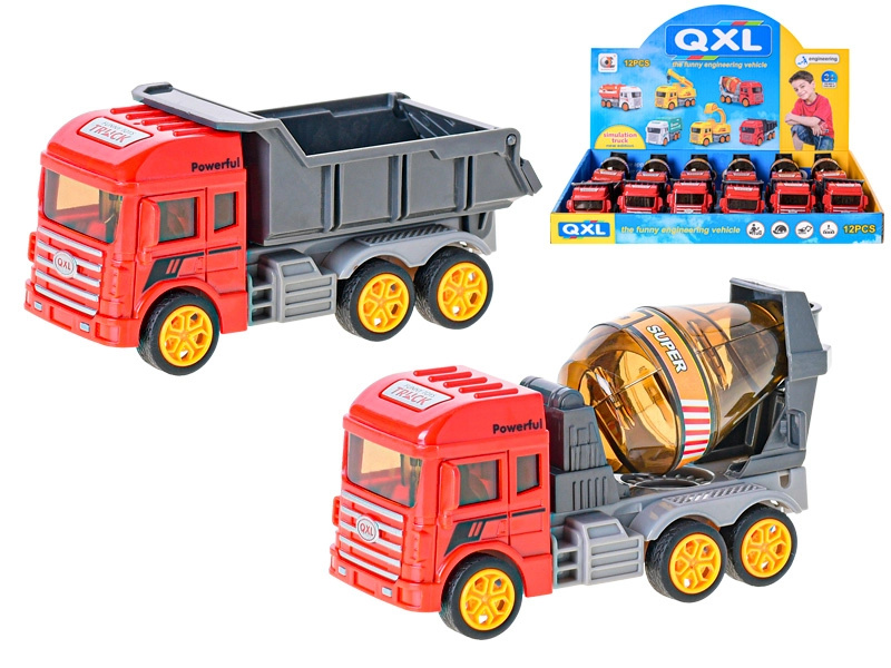 Stavební auto 13 cm na setrvačník – sklápěčka nebo míchačka