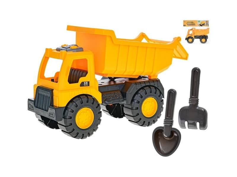 Auto nákladní sklápěčka 30cm s lopatkou a hrabičkami