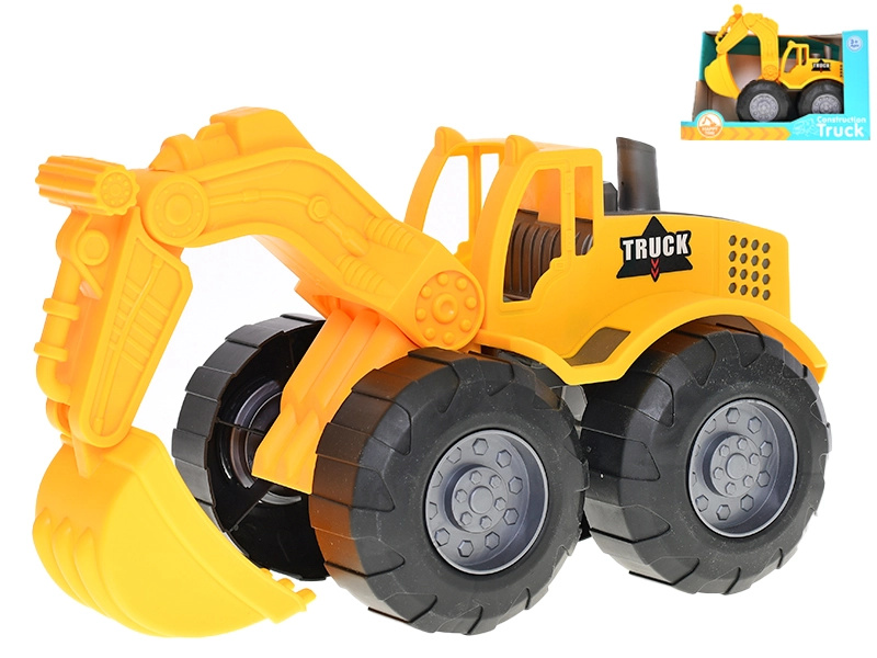 Plastový bagr 26 cm s volným chodem pro děti