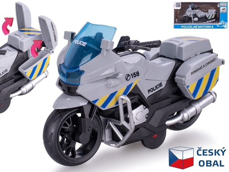 Mikro Motorka policejní CZ 16cm na zpětný chod