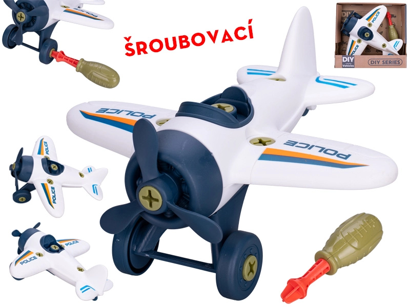 Letadlo šroubovací 18cm na volný chod