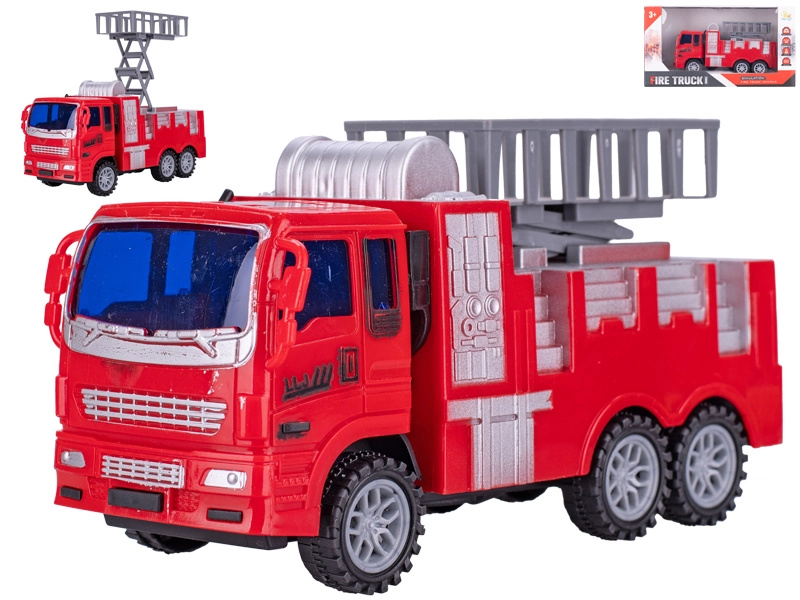 Hasičské auto s výsuvnou plošinou na setrvačník 19 cm