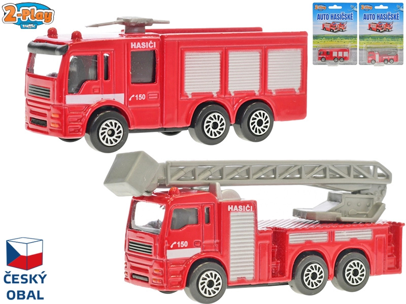 2-Play Traffic Auto hasiči CZ 8cm kov, 2 druhy