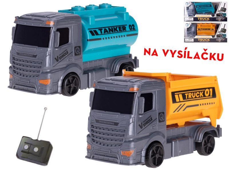 RC nákladní auto 13 cm, 27 MHz – cisterna nebo sklápěčka