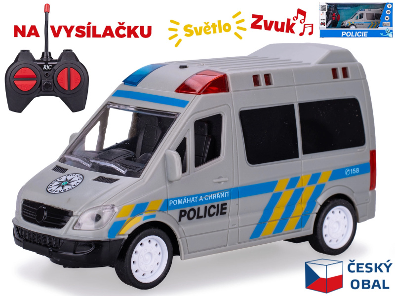 Mikro R/C auto policie CZ 17cm