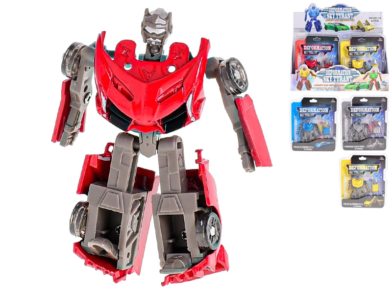 Auto robot 8,5 cm – kovový transformující model s volným chodem