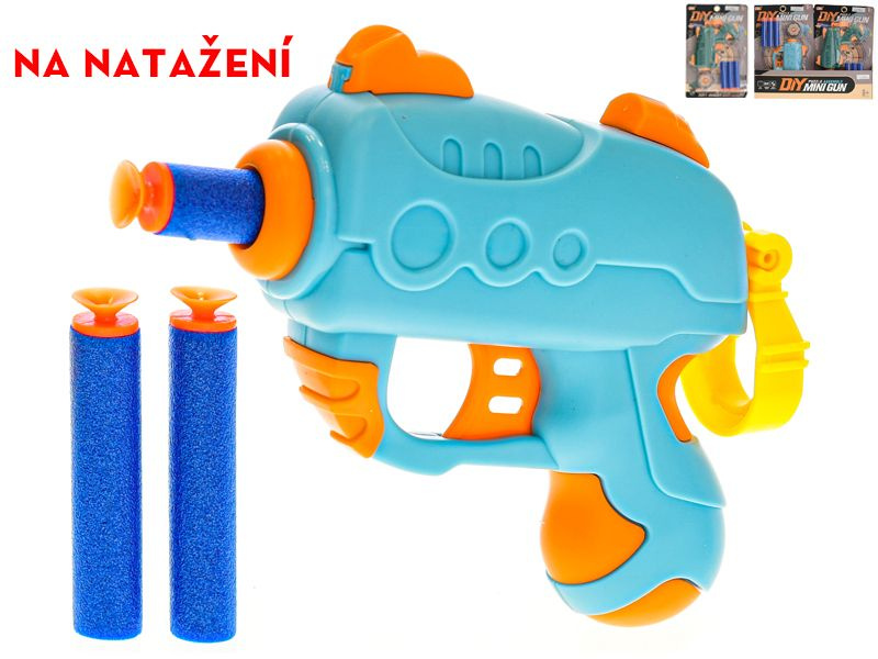 Mikro trading Pistole na natažení s pěnovými náboji a terčem