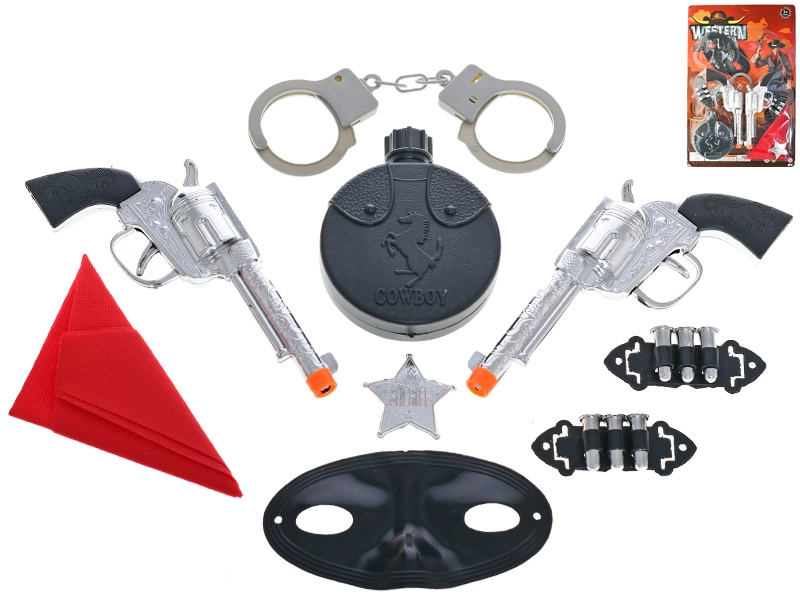 Sada kovbojských klapacích koltů pro děti 19 cm