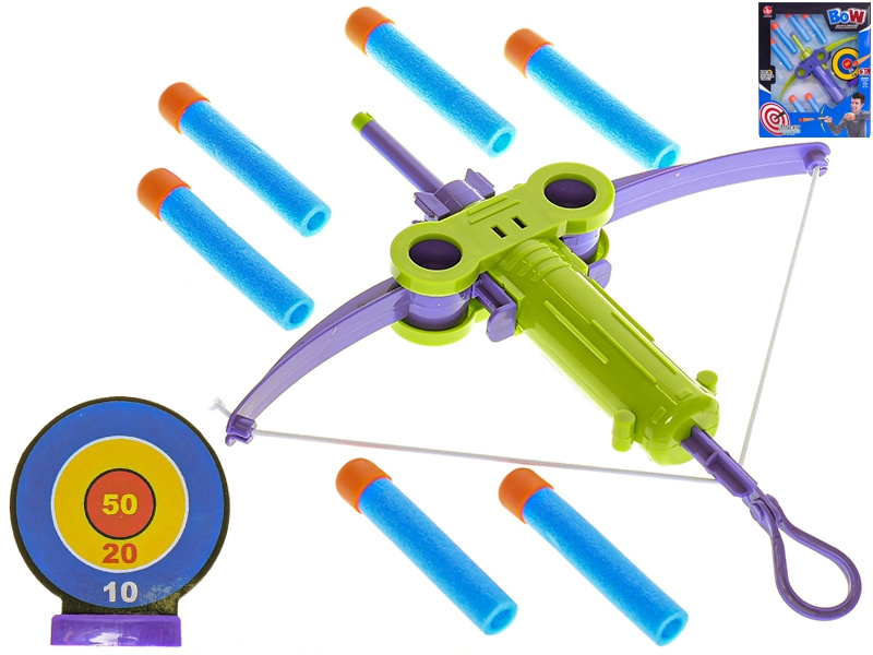 Dětská kuše s terčem a pěnovými náboji