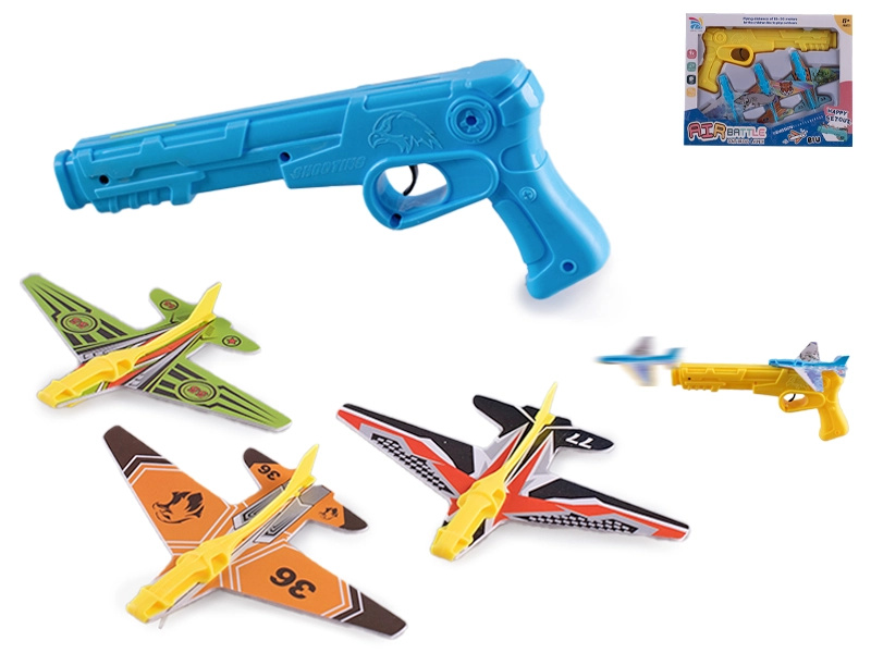 Pistole na vystřelování pěnových letadel – dětská zábavná sada