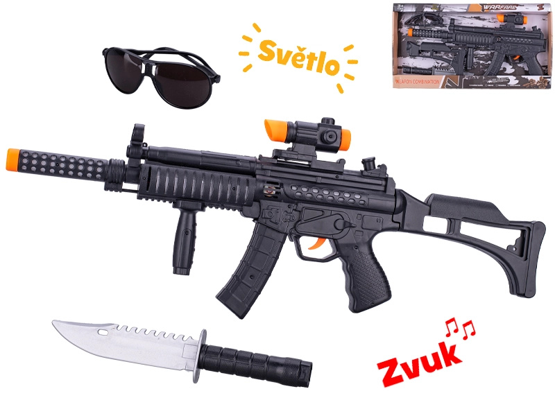 Dětský samopal 44 cm se světelnými a zvukovými efekty