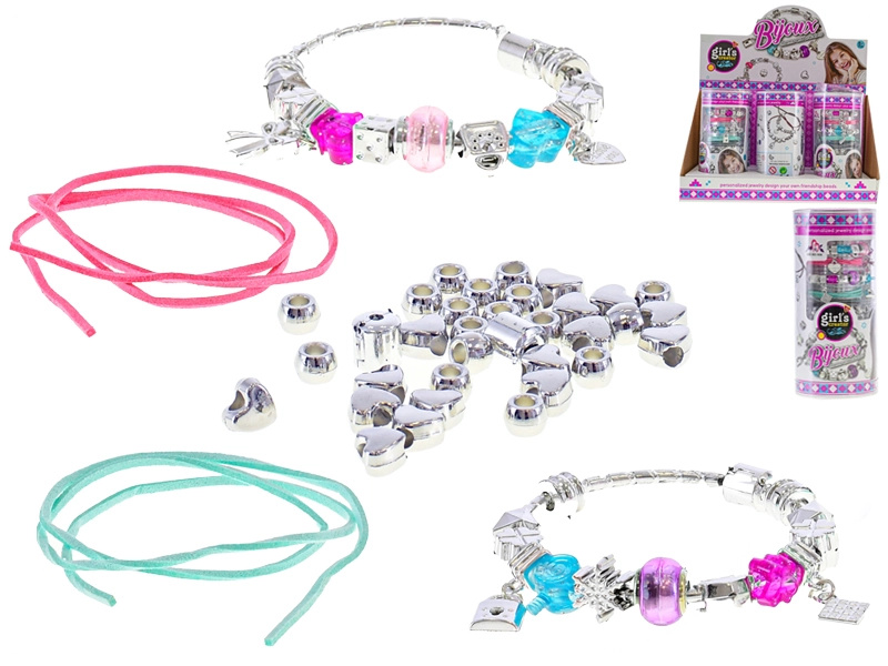 Dívčí sada na výrobu náramků – 6 kusů v dárkové krabičce