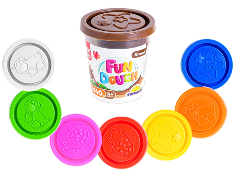 Modelovací hmota v kelímku 140 g – sada 8 barev