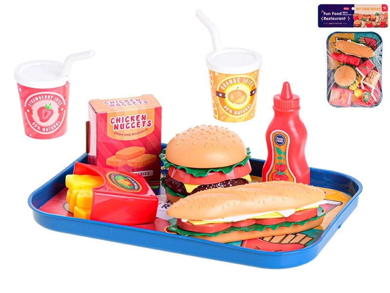 Fast food set s podnosem 26x19cm 26ks