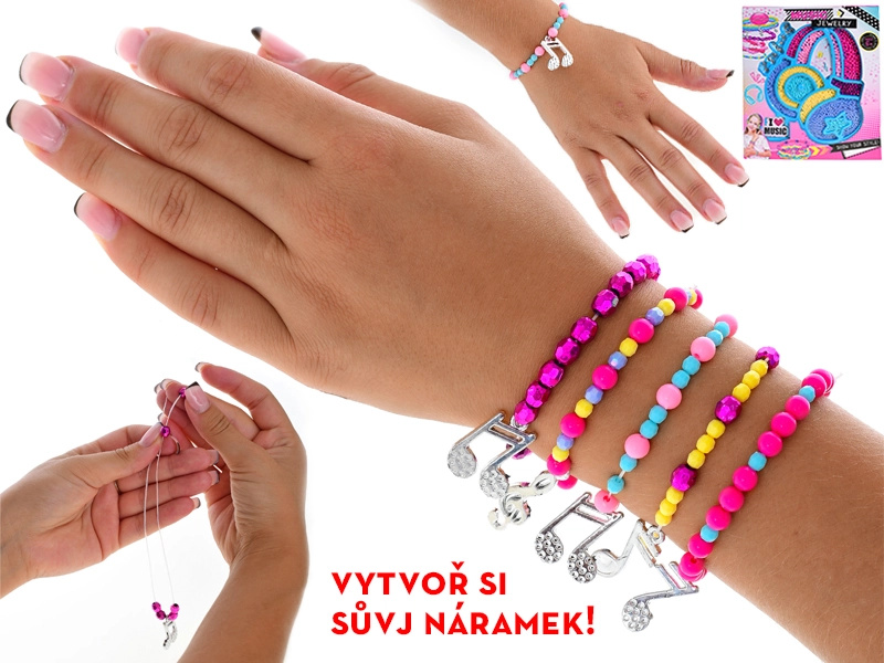 Sada na výrobu náramků v krabičce pro děti 6+