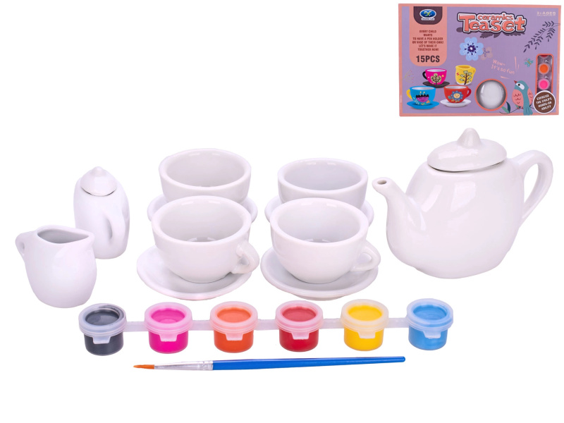 Kreativní sada na malování čajového servisu pro děti