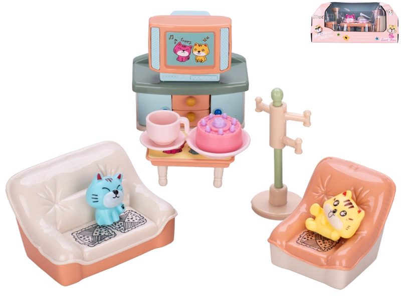 Sada zvířecí domácnost s figurkou a doplňky