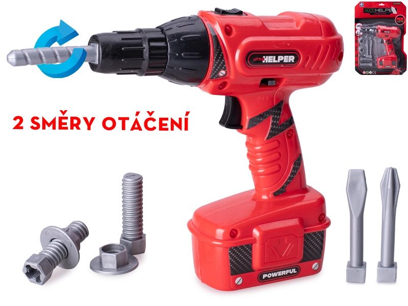 Dětská bateriová vrtačka 18 cm s obousměrným chodem a zvuky