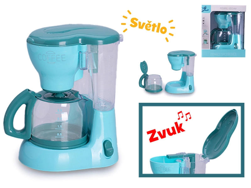 Dětský překapávací kávovar se světlem a zvukem 16 cm