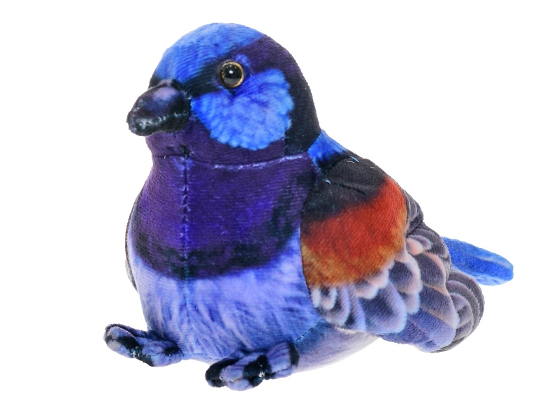 Mikro Modroplaštník pták plyš 11cm stojící