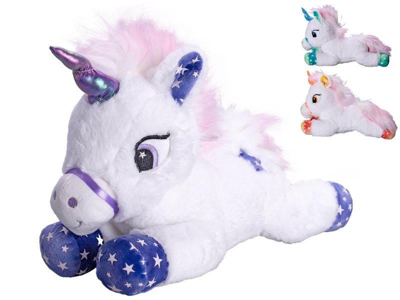 Mikro trading Jednorožec ležící svítící ve 35 tmě