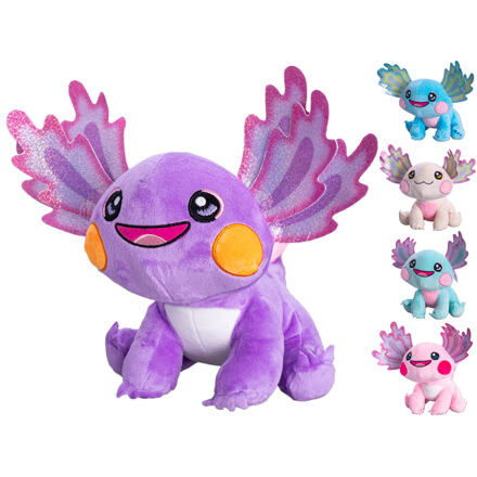 Mikro Axolotl plyšový 28cm sedící, více druhů