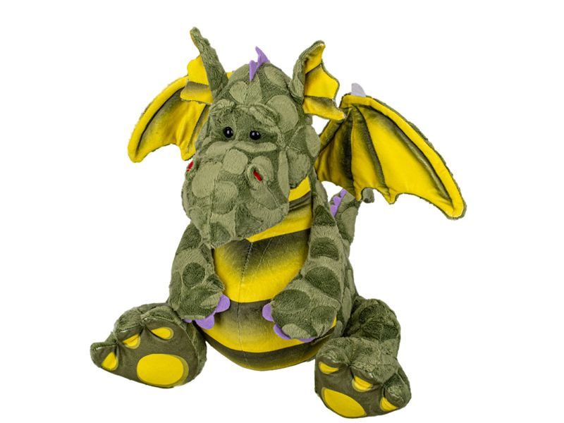 Mikro Drak plyšový 23cm zelený sedící