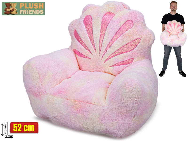 Plush Friends plyšové křesílko ve tvaru mušle 52 cm