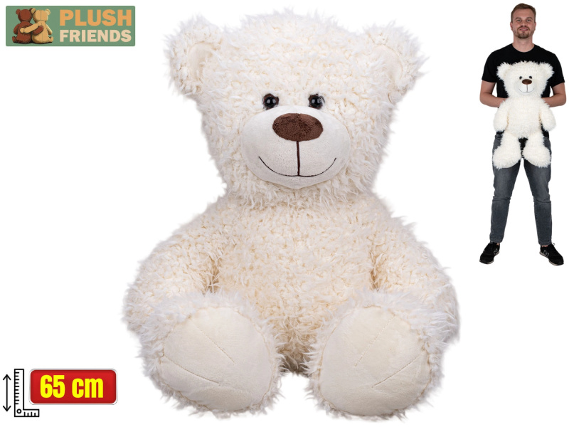 Plyšový medvěd Plush Friends 65 cm bílý