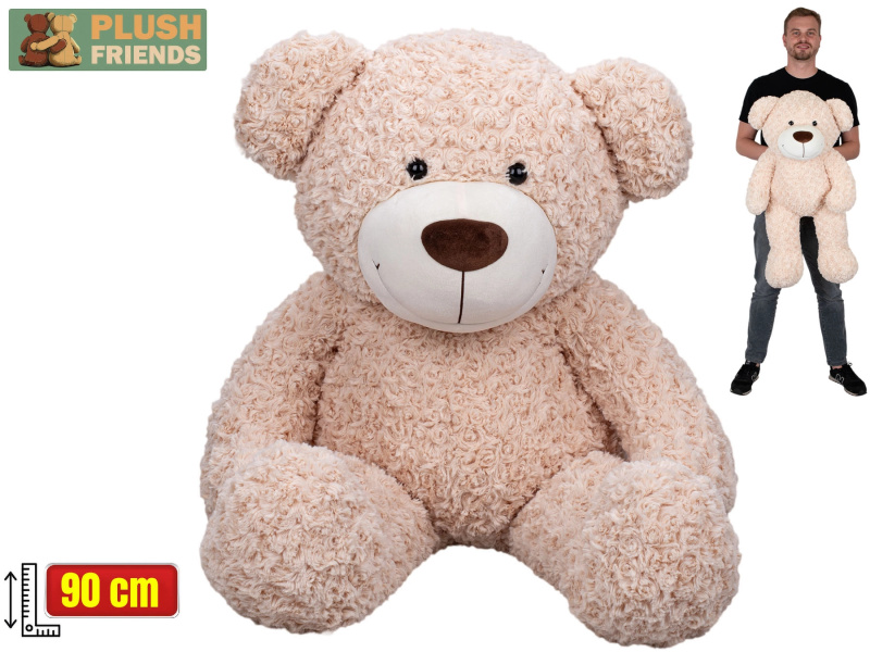 Plush Friends plyšový medvěd béžový 90 cm