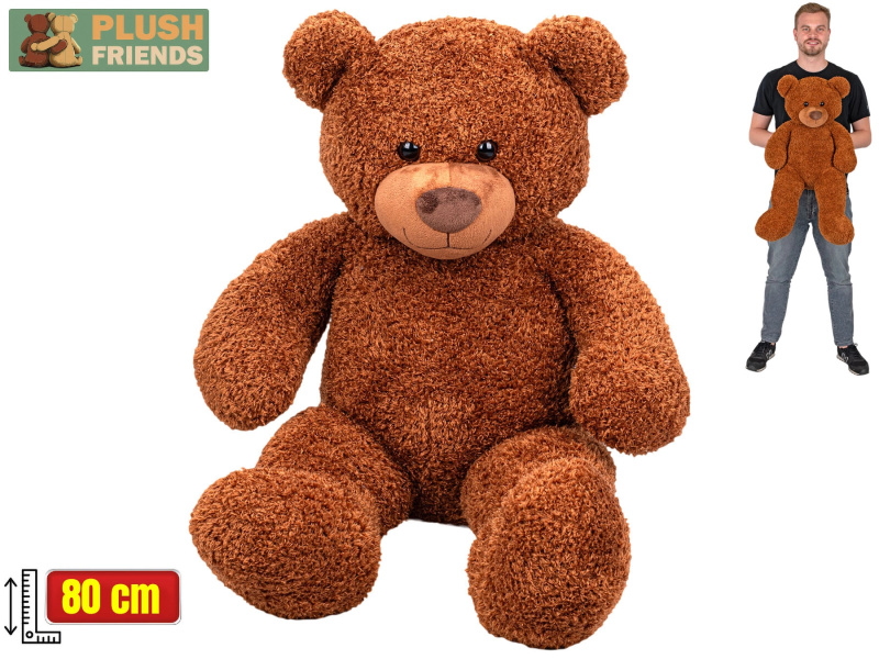 Plyšový medvěd Plush Friends 80 cm hnědý