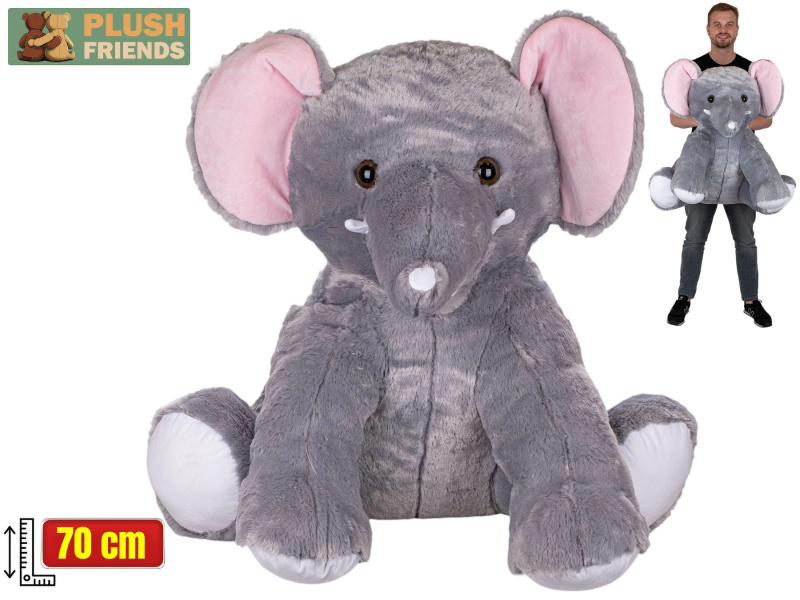 Plush Friends Slon plyšový sedící 70 cm