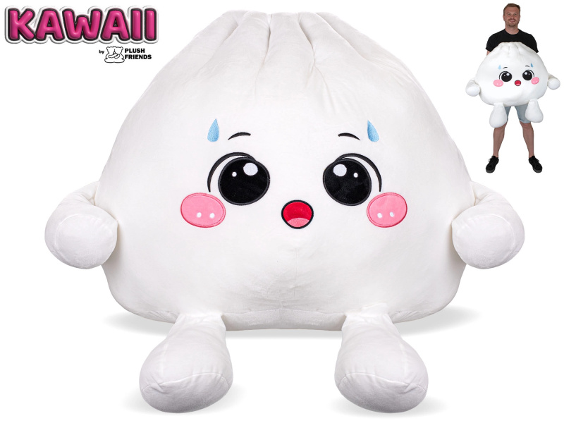 Plush Friends Kawaii udivený plyšový Bao knedlíček 60 cm