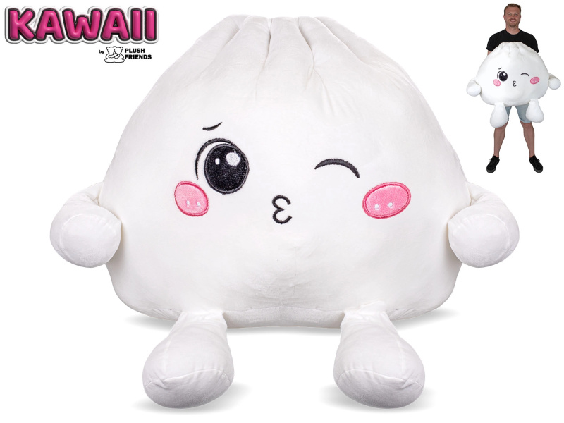 Plush Friends Kawaii mrkající plyšový Bao knedlíček 60 cm - 1 kus